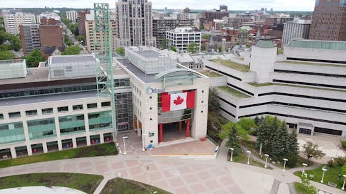 An Aerial Video of Buildings