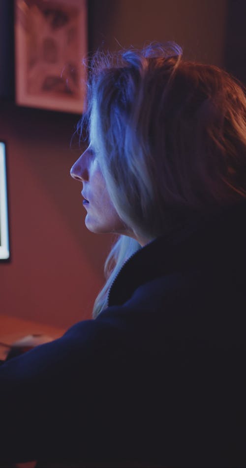 A Female Coder Busy with Her Work