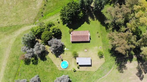Aerial View of Country House 