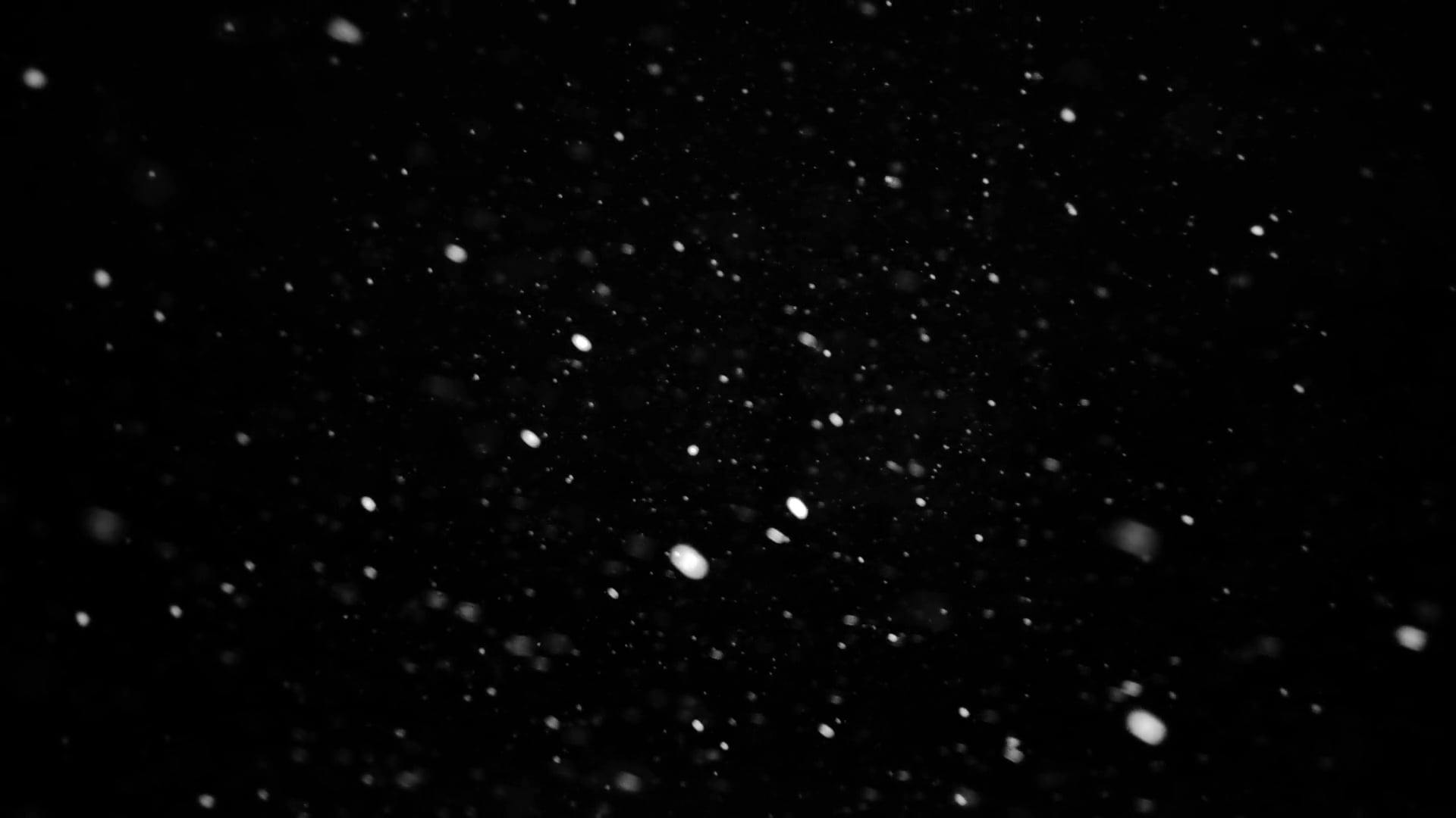 Snowfall In Black Background Free Stock Video