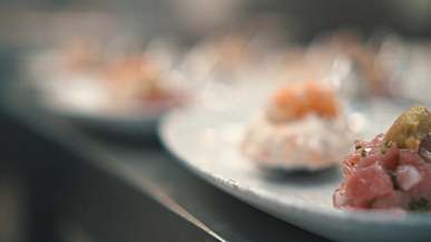 gourmet dishes extreme close up