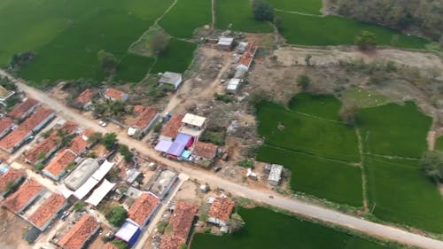 Drone Footage of Village Houses