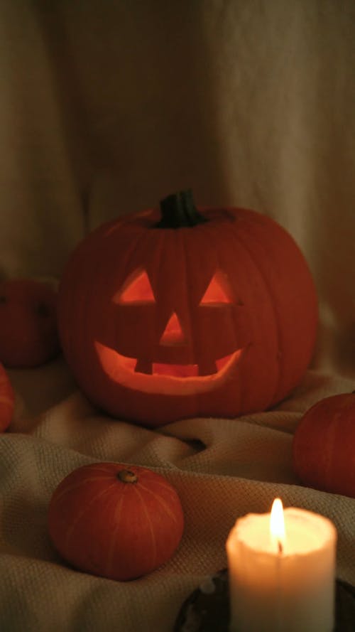 Carved Pumpkin Decoration