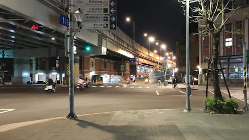 A City Road at Night