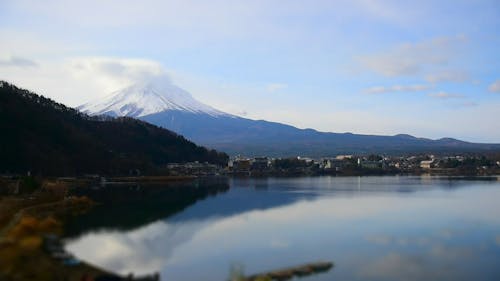 Clouds Over Mount Fuji in Time Lapse