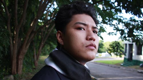 Close-Up View of a Man Looking Emotional