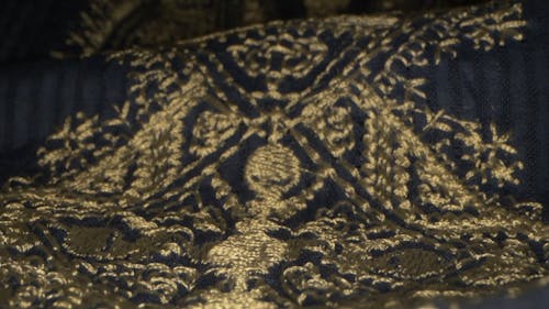 Close up View of Embroidered Fabric