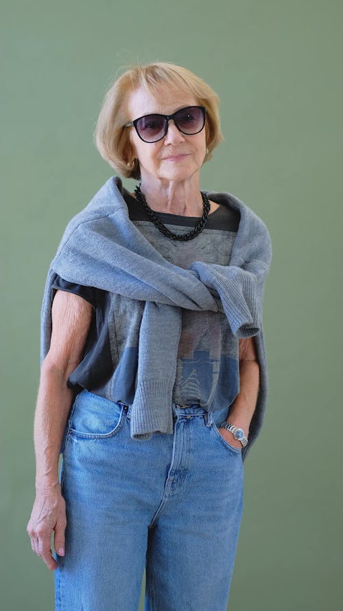 A Fashionable  Elderly Woman 