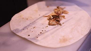 person preparing a food