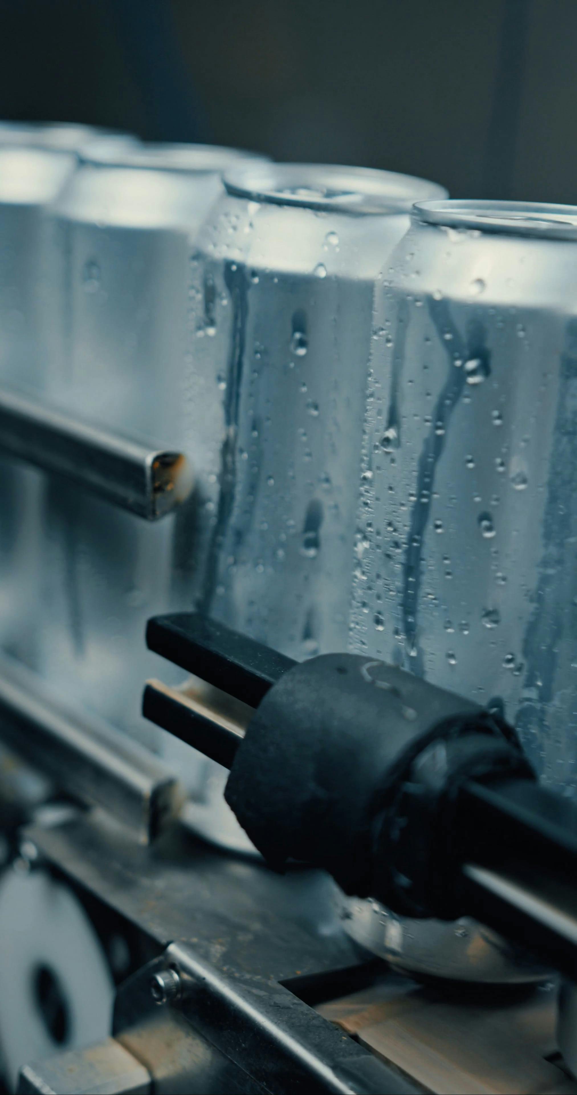 A Series of Beer Cans in Production Line · Free Stock Video