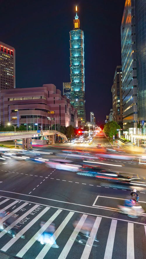 Time-Lapse Video of a City Intersection