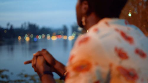 Man Looking at a Lake