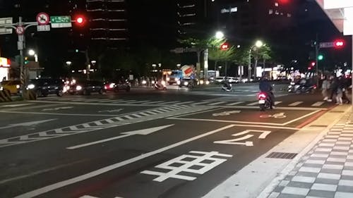 People Crossing Pedestrian Lane