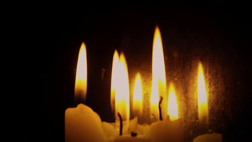 Close-Up Video of Lighted Candles