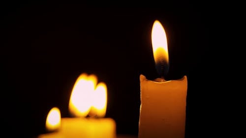 Close-Up Video of Lighted Candles