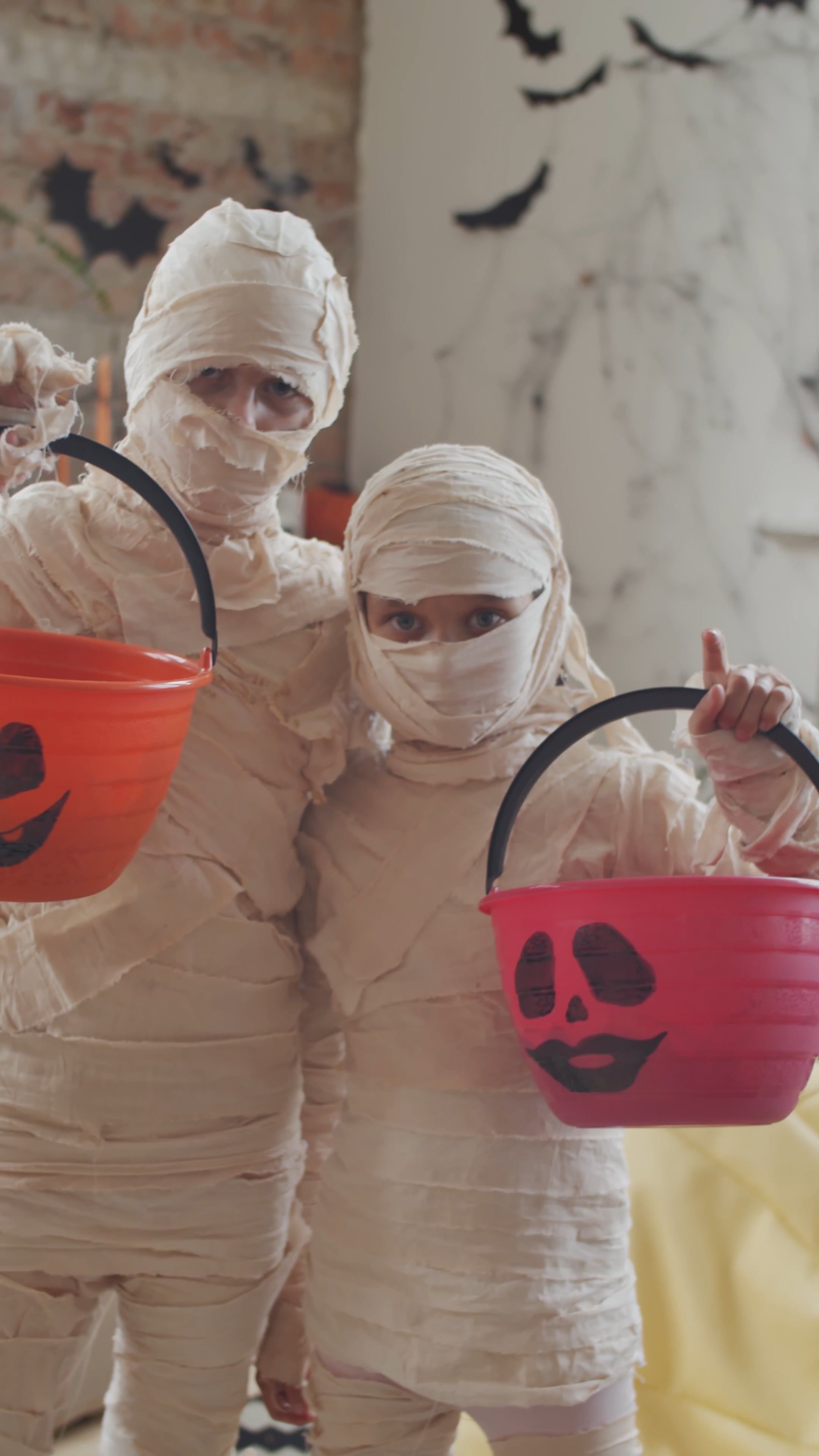 Mummy Costumes For Kids In Halloween Free Stock Video mummy-costumes-for-kids-in-halloween-free-stock-video