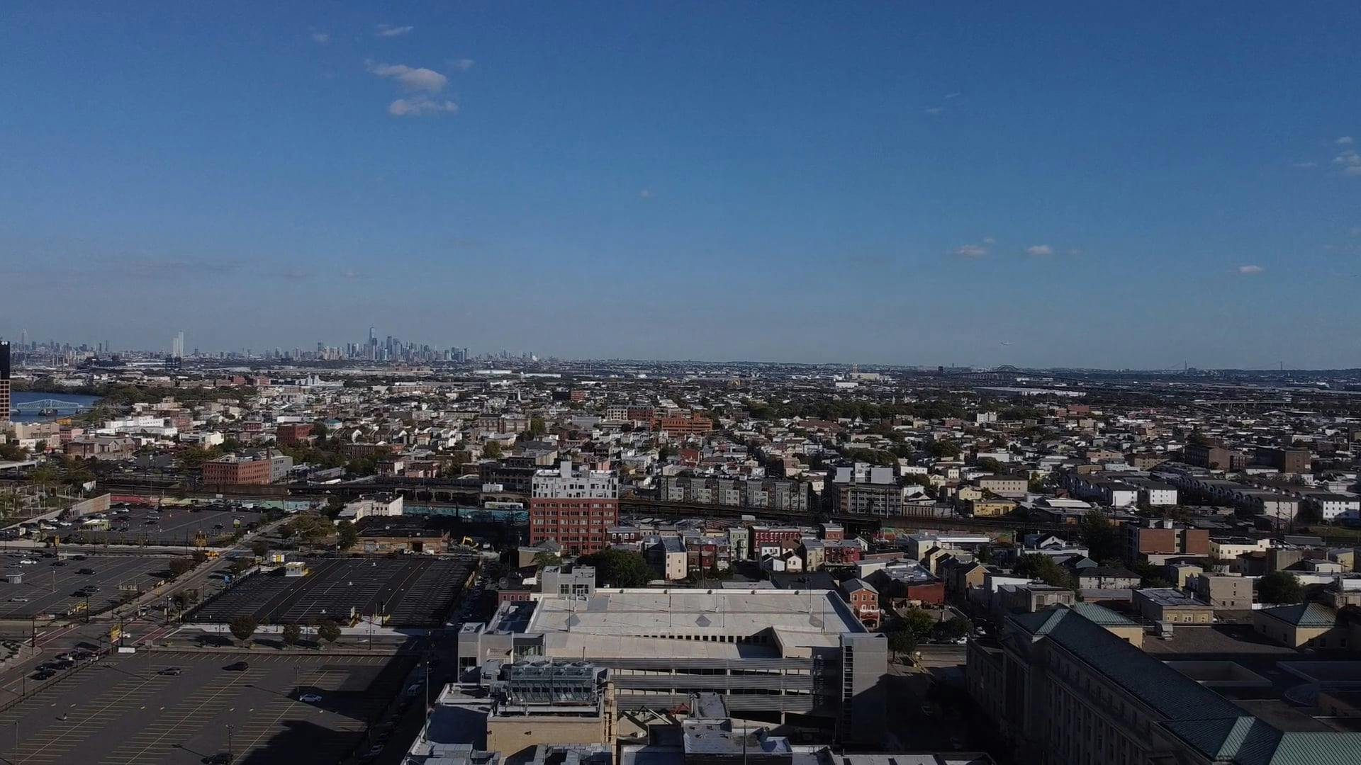 Aerial view of Newark City Hall · Free Stock Video