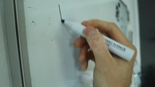 A Person Drawing a Graph