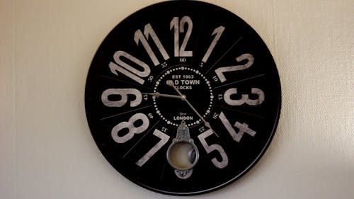 Close-Up View of a Clock Ticking