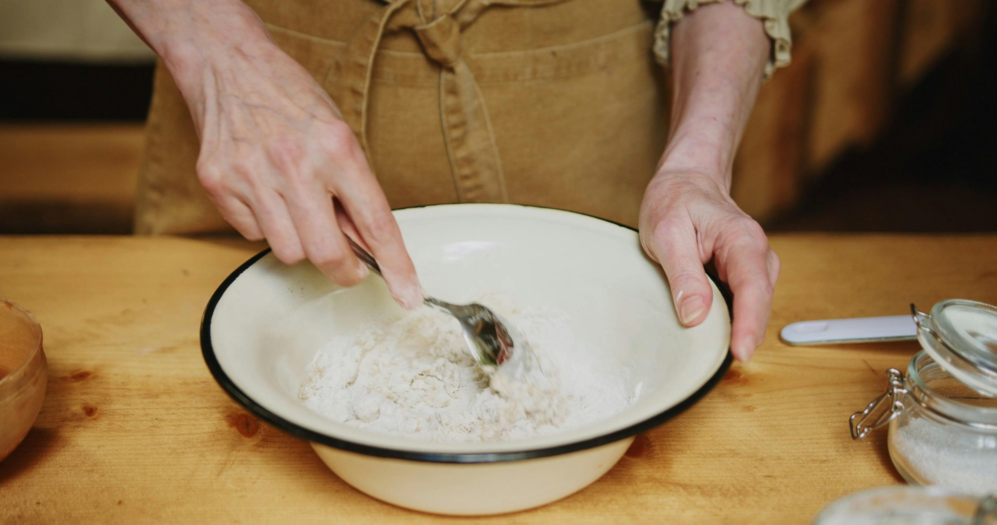 An Elderly Woman Baking · Free Stock Video