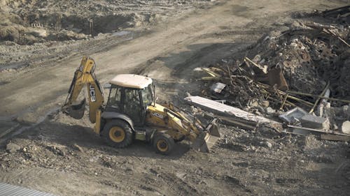 Bulldozer on a Construction Site