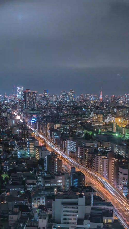 Time-Lapse Video of a City During Nighttime