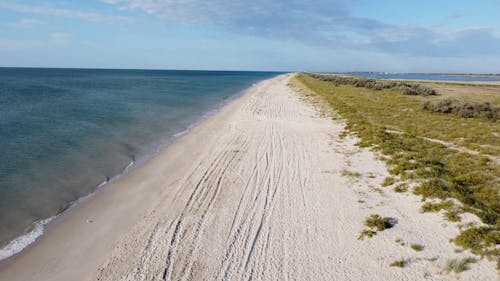 Drone Footage Of A Beach Shoreline