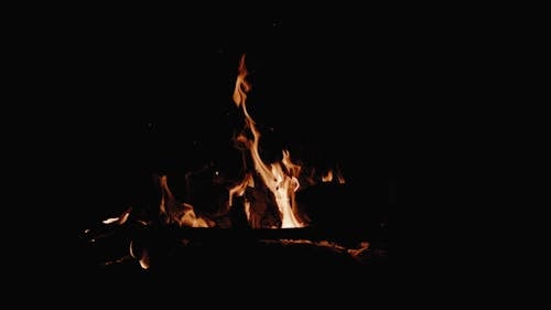 A Burning Bonfire in Dark Background