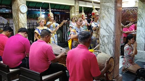 Thai traditional dance at Erawan shrine in Bangkok