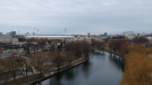 Aerial footage of a City