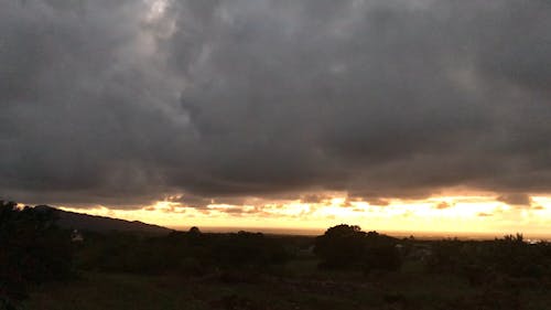 Dark Clouds Formation In The Sky