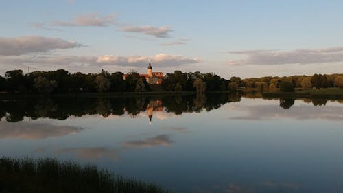 Drone Footage of a Placid Lake Scenery