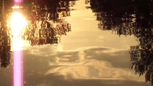 Sun Reflection on a Lake