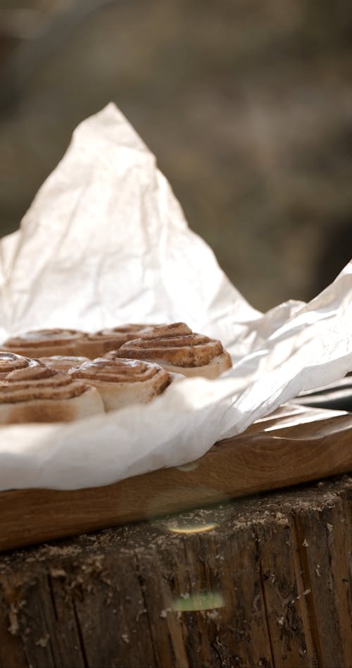 Close-Up Video of Pastries on a Wrapper