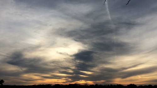 Time-Lapse Video of Cloudscape During Sunset