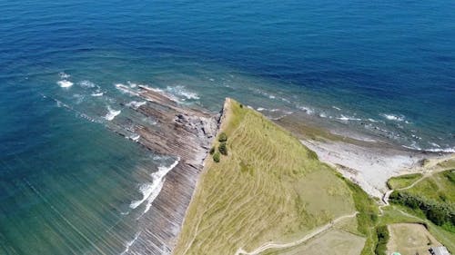 Drone Footage Of A Rocky Coastline