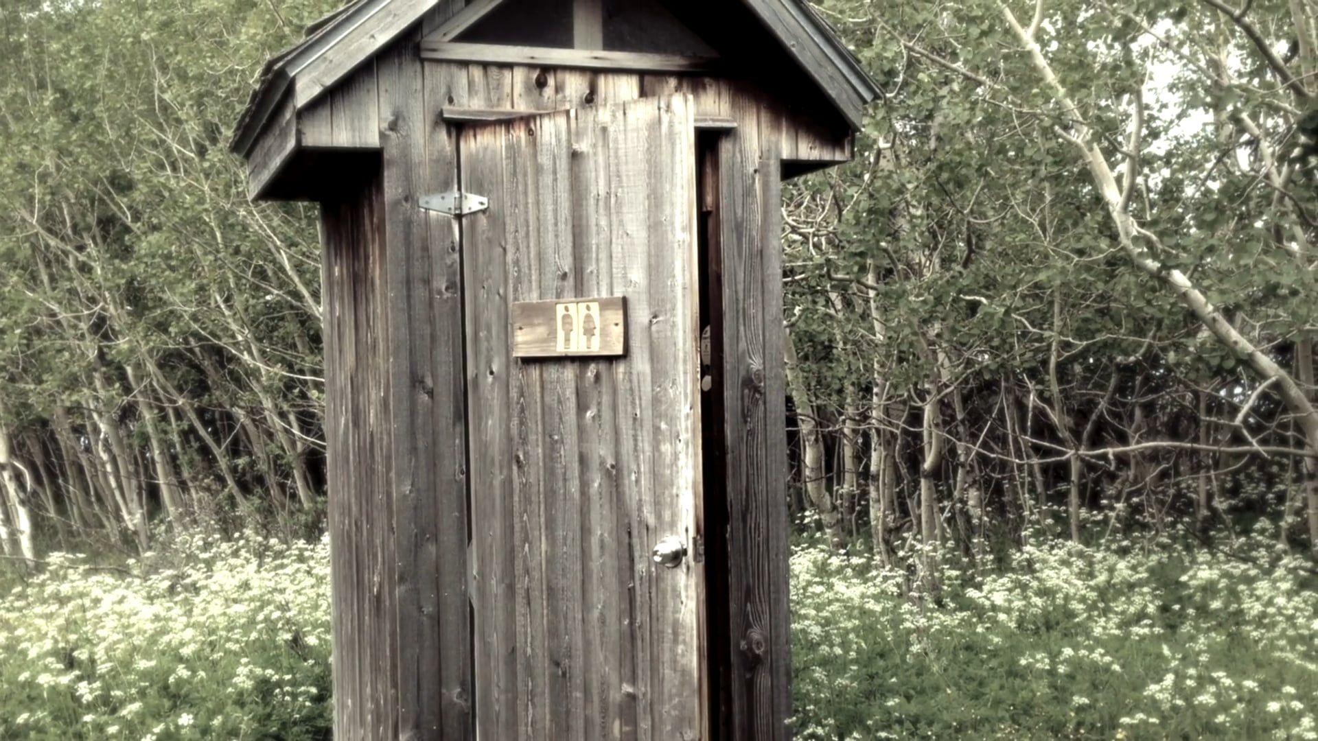 A Toilet Structure In Made Of Woods Free Stock Video Footage, Royalty