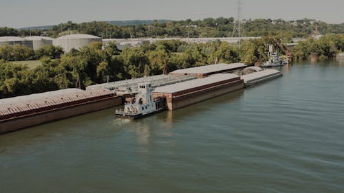 Aerial Shot of a Port