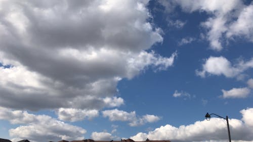 Time-Lapse Video of White Clouds in the Sky