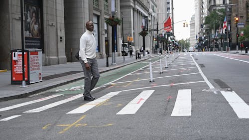 Man Crossing the Street