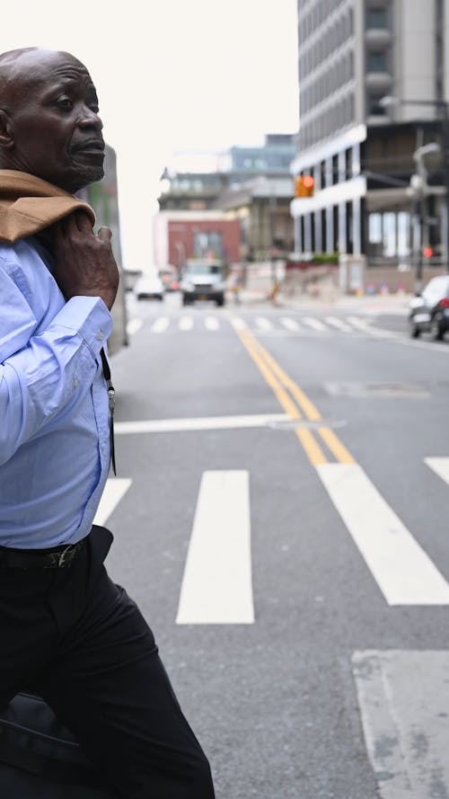 Man Crossing the Street