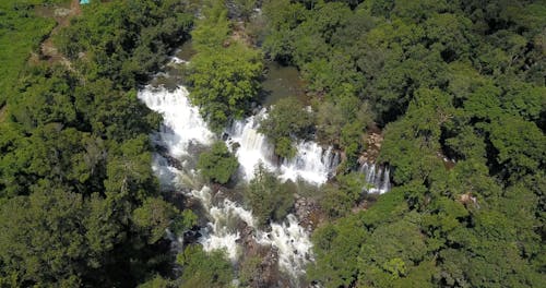 A Rapid River With Waterfalls