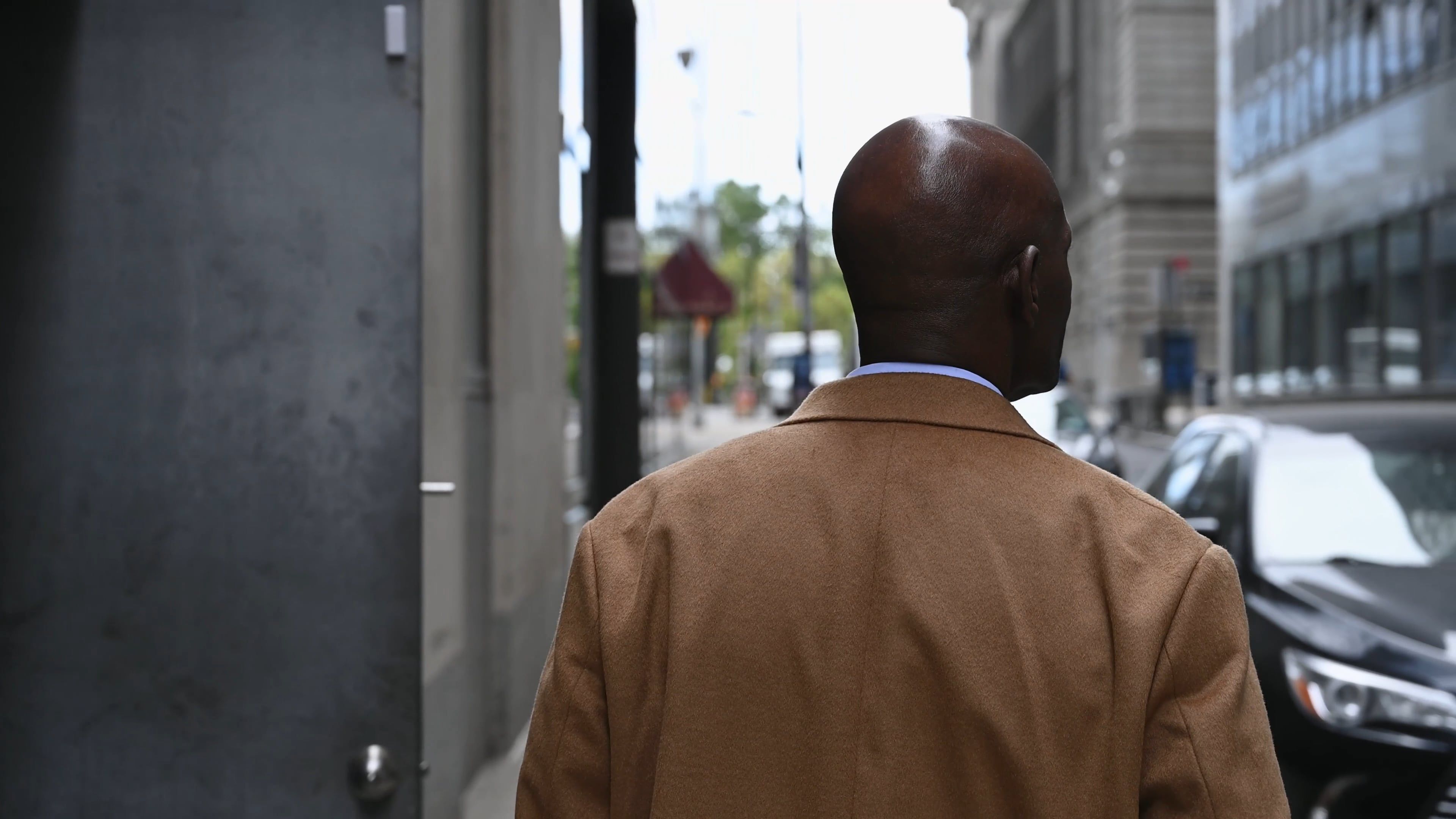 Back View of Man Walking in Street Free Stock Video Footage, Royalty ...