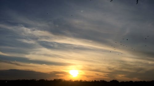 Time-Lapse Video of Clouds in the Sky During Sunset