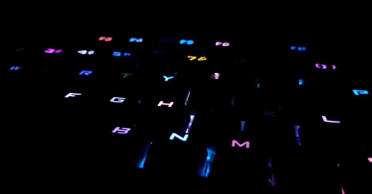 The Illuminating Lights Of A Computer Keyboard Free Stock Video Footage ...