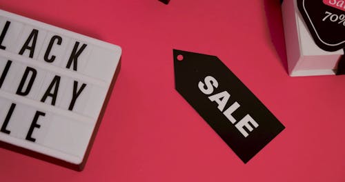 Sale Cards And Tags For The Black Friday Sale