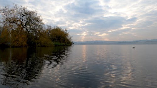 The Calm Water Of Of A Lake Surface