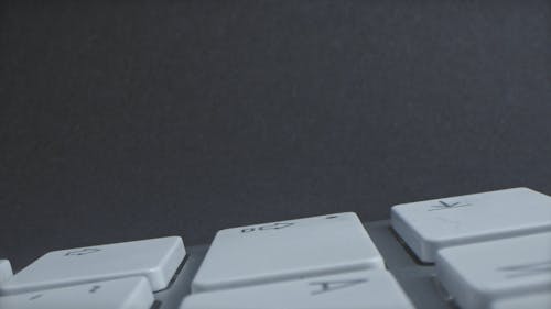 Close-Up View of a White Apply Keyboard