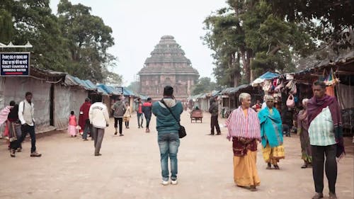 Hyper lapse Video of a Person Visiting Sun Temple Konark