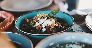 bowls of food on the table